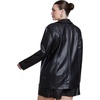 image:imageELOQUII Perforated Faux Leather BlazerBlack Onyx