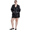 image:imageELOQUII Perforated Faux Leather BlazerBlack Onyx