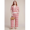 image:imageELOQUII Pointelle Stripe Sweater PantBerry Stripe