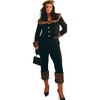 image:imageELOQUII Leopard Faux Fur Trim PantBlack and Leopard