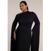 image:imageELOQUII Cape Sleeve Draped Maxi DressBlack Onyx