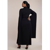image:imageELOQUII Cape Sleeve Draped Maxi DressBlack Onyx