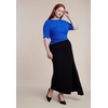 image:imageELOQUII Colorblocked ElbowSleeve Maxi DressBlue and Black