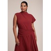 image:imageELOQUII Draped Waist Maxi DressOxblood Red