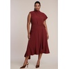 image:imageELOQUII Draped Waist Maxi DressOxblood Red