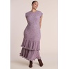 image:imageELOQUII Frayed Ruffle Sweater Maxi DressRusty Marl