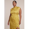 image:imageELOQUII Funnel Neck Jacquard Maxi DressGreen
