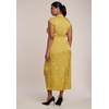 image:imageELOQUII Funnel Neck Jacquard Maxi DressGreen