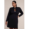image:imageELOQUII Hardware Detail Structured Mini DressBlack Onyx