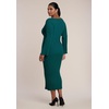 image:imageELOQUII Lettuce Hem Ribbed Sweater Maxi DressGreen