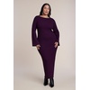 image:imageELOQUII Lettuce Hem Ribbed Sweater Maxi DressPurple