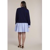 image:imageELOQUII Twofer Mini Shirt DressBlue and Navy