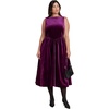 image:imageELOQUII Bubble Hem Velvet DressPickled Beet