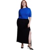 image:imageELOQUII Colorblocked ElbowSleeve Maxi DressBlue and Black