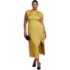 image:imageELOQUII Funnel Neck Jacquard Maxi DressGreen