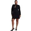 image:imageELOQUII Hardware Detail Structured Mini DressBlack Onyx