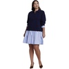 image:imageELOQUII Twofer Mini Shirt DressBlue and Navy