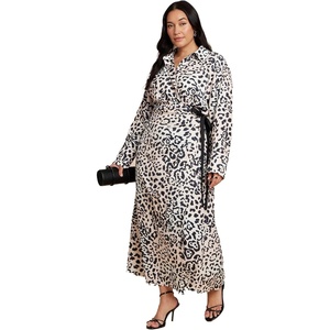 image:imageELOQUII Wrap Detail Maxi DressLeopard