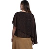 image:imageELOQUII Asymmetrical Chiffon Cape TopSnake Texture