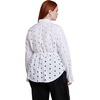 image:imageELOQUII Dot CutOut Button Up TopOptic White