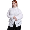 image:imageELOQUII Dot CutOut Button Up TopOptic White