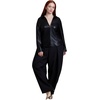 image:imageELOQUII Fitted Faux Leather Collared TopBlack Onyx