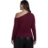 image:imageELOQUII Off The Shoulder Shirred TopTawny Port