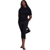 image:imageELOQUII Sleeve Overlay Draped TopBlack Onyx