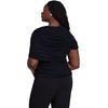 image:imageELOQUII Sleeve Overlay Draped TopBlack Onyx