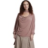 image:imageELOQUII Plunging Scarf Neck TopBurlwood