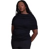 image:imageELOQUII Sleeve Overlay Draped TopBlack Onyx