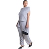 image:imageELOQUII MidRise TaperedLeg TrouserHeather Grey