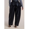 image:imageELOQUII PeplumDetail Faux Leather Barrel PantBlack Onyx