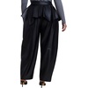 image:imageELOQUII PeplumDetail Faux Leather Barrel PantBlack Onyx
