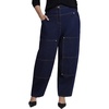 image:imageELOQUII HighRise Pocket Barrel JeanDark Rinse