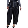 image:imageELOQUII PeplumDetail Faux Leather Barrel PantBlack Onyx