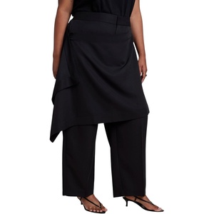 image:imageELOQUII Skirt Overlay WideLeg PantBlack Onyx