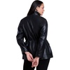 image:imageELOQUII Faux Leather Funnel Neck CinchedWaist JacketBlack Onyx