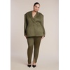 image:imageELOQUII Houndstooth Hourglass BlazerGreen Check