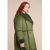 image:imageELOQUII Long Sherpa Lined CoatDark Chive