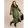 image:imageELOQUII Long Sherpa Lined CoatDark Chive