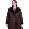 image:imageELOQUII Long Sherpa Lined CoatDark Kalamata