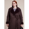 image:imageELOQUII Long Sherpa Lined CoatDark Kalamata