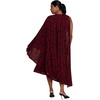 image:imageELOQUII Asymmetric Cape Midi DressDark Romance