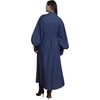 image:imageELOQUII Balloon Denim Maxi Shirt DressDark Wash