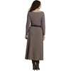 image:imageELOQUII Belted Ribbed Sweater Maxi DressMarled Taupe