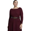 image:imageELOQUII Belted Ribbed Sweater Maxi DressTawny Port