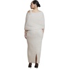 image:imageELOQUII Brooch Detail Cape Sweater Midi DressHeathered Cream