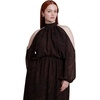 image:imageELOQUII ColdShoulder Chiffon Maxi DressSnake Textured