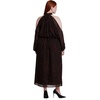 image:imageELOQUII ColdShoulder Chiffon Maxi DressSnake Textured